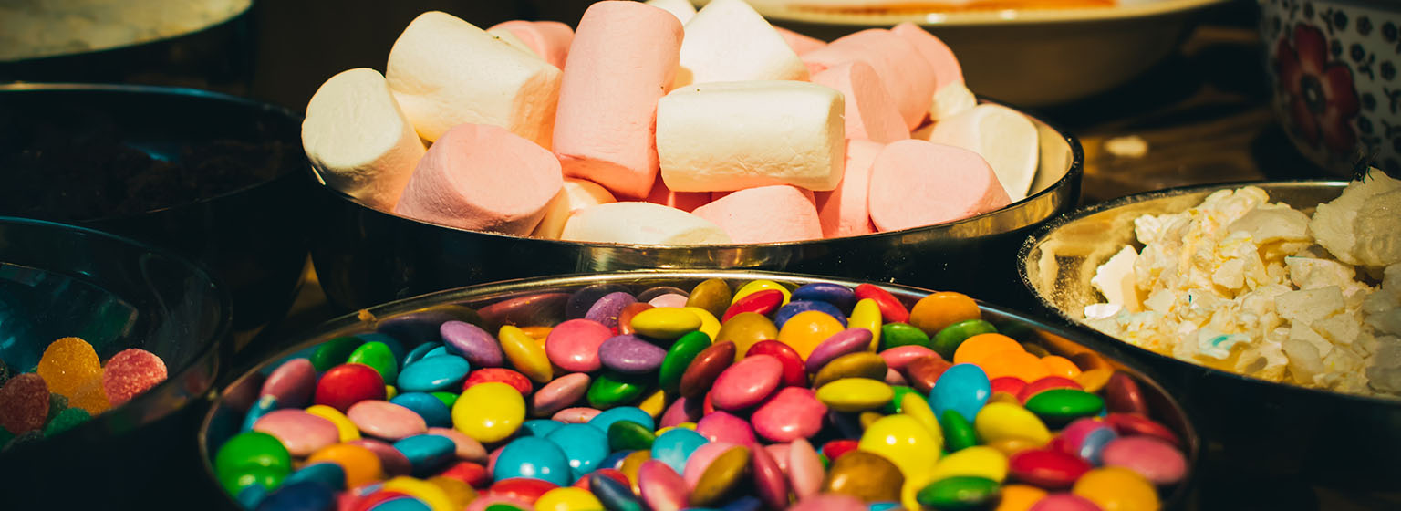 Colourful sweets and confectionery made with Codchem food colours and flavours